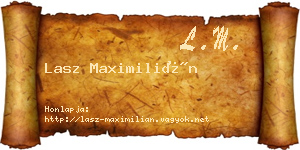 Lasz Maximilián névjegykártya